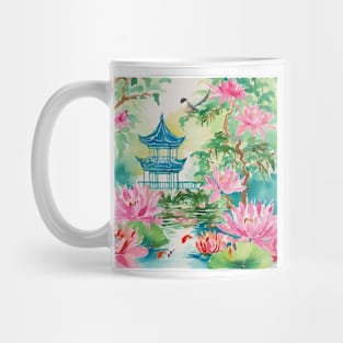 Green pagoda garden Mug